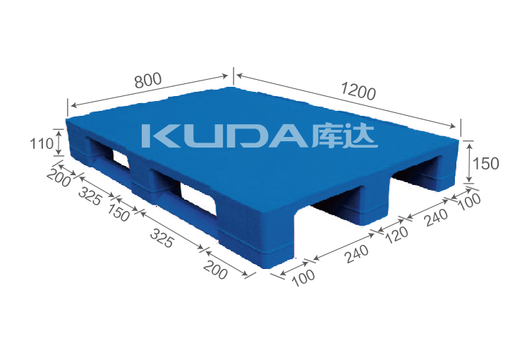 1208C平板川字（置鋼管）塑料托盤