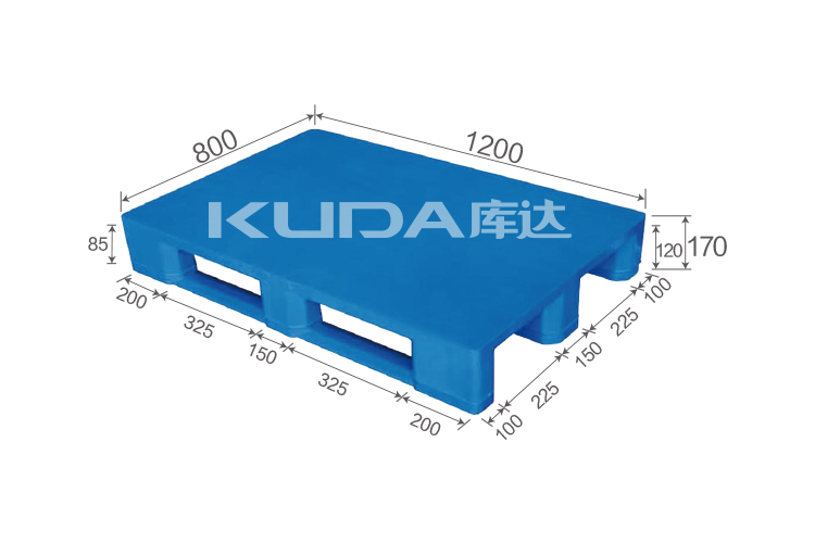 1208E平板川字（置鋼管）塑料托盤