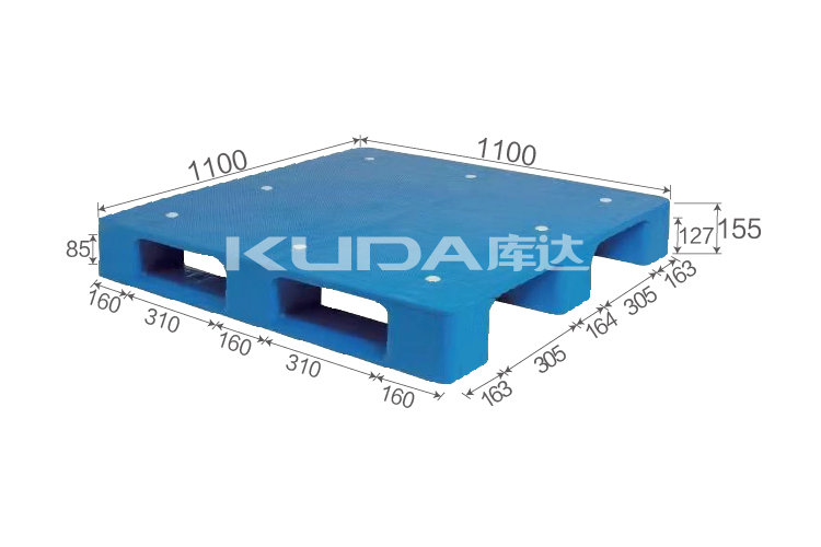 1111J平板川字（置鋼管）塑料托盤
