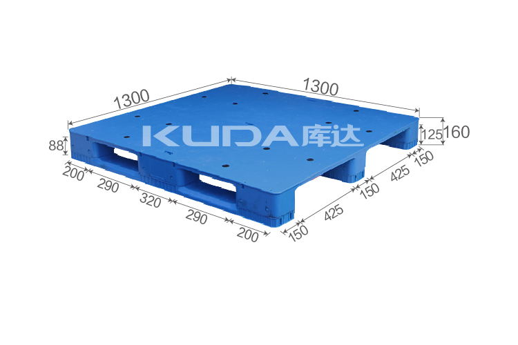 1313E平板川字（置鋼管）塑料托盤