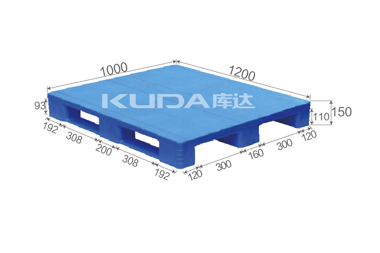 1210A3平板川字（置鋼管）塑料托盤